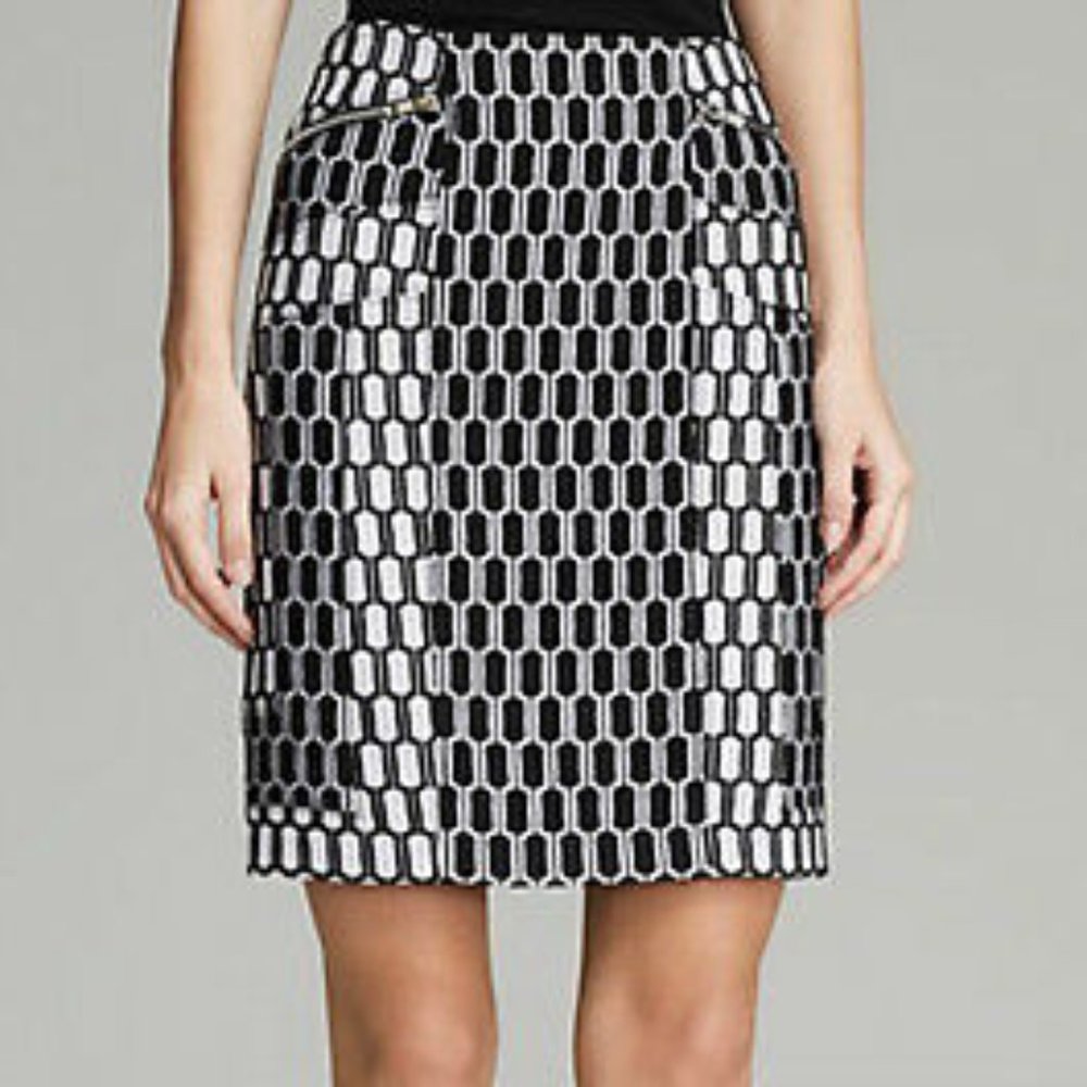 Diane Von Furstenberg Laury Honeycomb Pencil Skirt